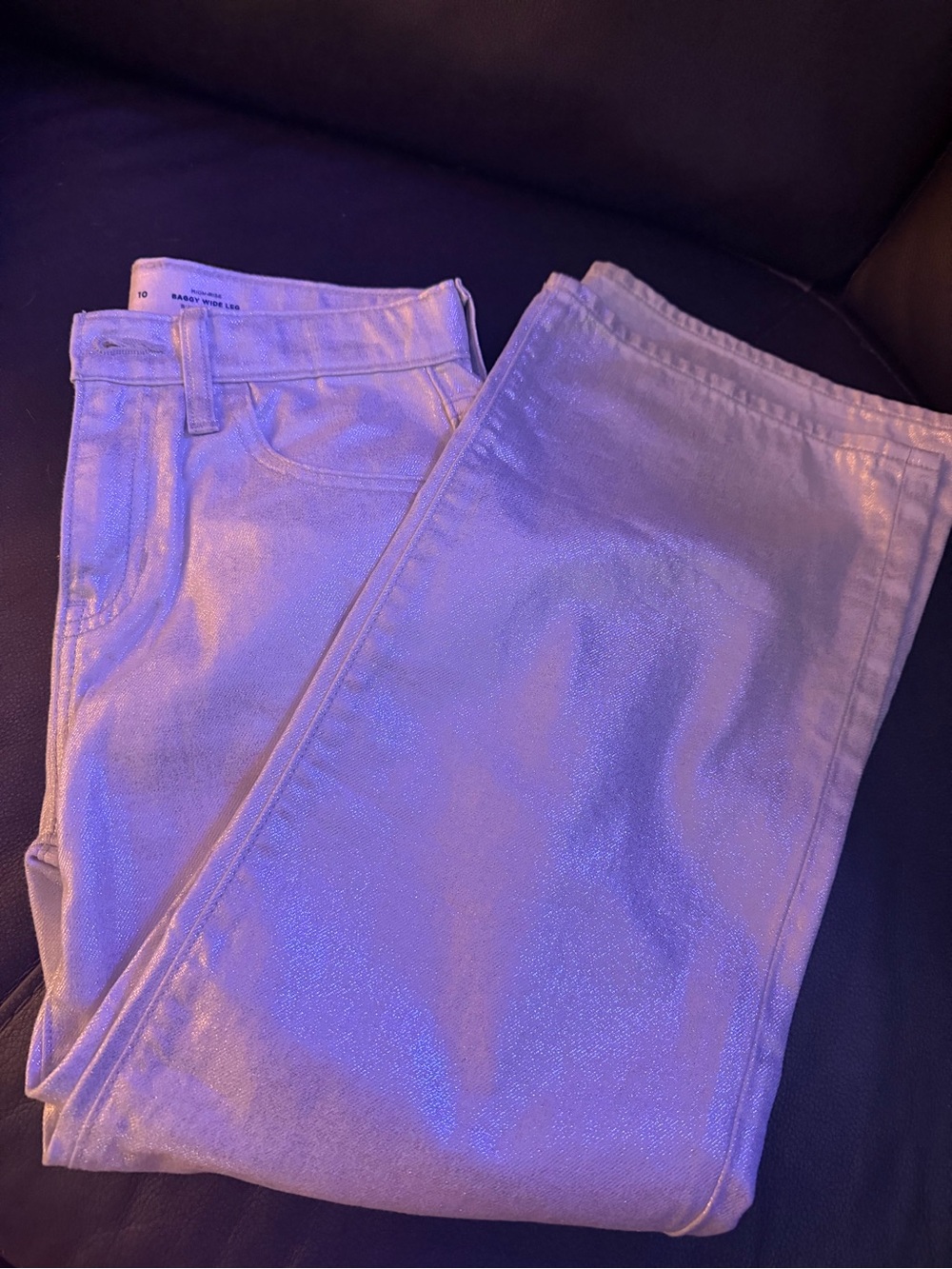Old Navy Shimmery Lavender Straight Leg Jeans